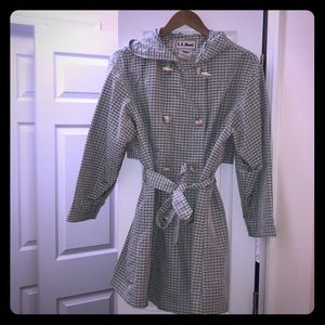 Gingham Print Raincoat